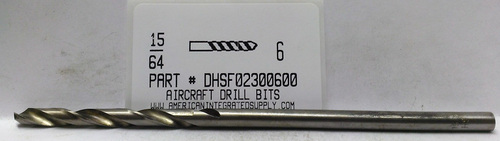 15/64X6" HSS AIRCRAFT DRILL