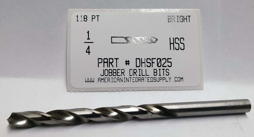 1/4 HSS DRILL JOBBER LENGTH BRIGHT