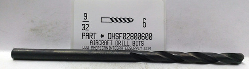 9/32X6" HSS AIRCRAFT DRILL