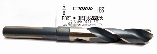 5/8 HSS DRILL 1/2 SHANK 118SP BLACK & GOLD