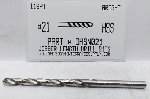 #21 HSS DRILL JOBBER LENGTH BRIGHT