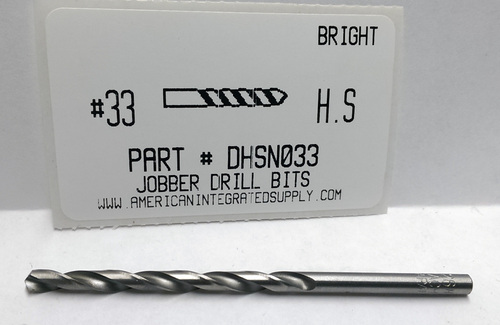 #33 HSS DRILL JOBBER LENGTH BRIGHT