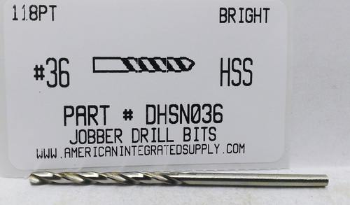 #36 HSS DRILL JOBBER LENGTH BRIGHT