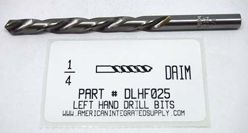 1/4 HSS DRILL LEFT HAND 118PT BRIGHT FOR #4 SCREW EXTRACTOR