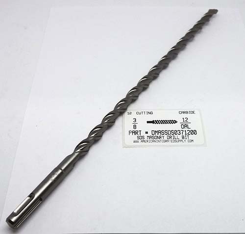 3/8X12 MASONRY DRILL SDS 10" CUTTING