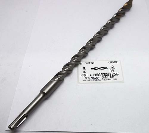 9/16X12 MASONRY DRILL SDS 10" CUTTING