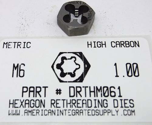 M6-1.00 HEX RETHREADING DIE HIGH CARBON STEEL