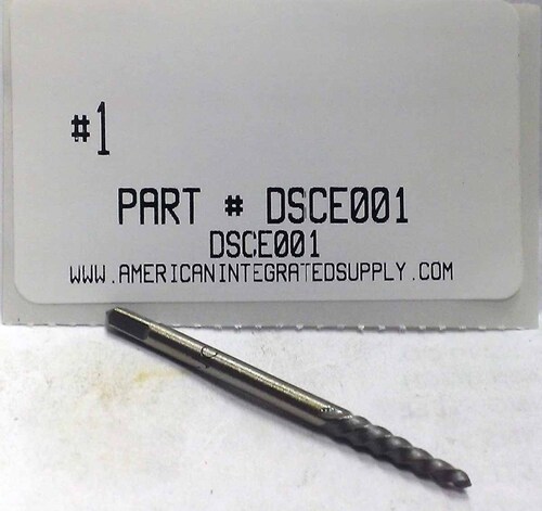 #1 SPIRAL SCREW EXTRACTOR 3/32-5/32 USE 5/64 DRILL