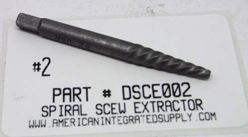 #2 SPIRAL SCREW EXTRACTOR 5/32-7/32 USE 7/64 DRILL