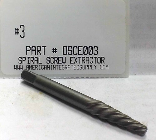 #3 SPIRAL SCREW EXTRACTOR 7/32-9/32 USE 5/32 DRILL