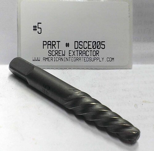 #5 SPIRAL SCREW EXTRACTOR 3/8-5/8 1/4" PIPE 19/64 DRILL