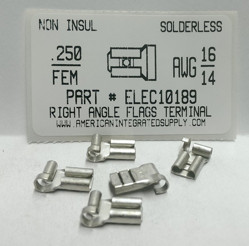 .250F FLAG Q-DISCONNECT 16-14G NON-INSULATED SOLDERLESS TERMINAL