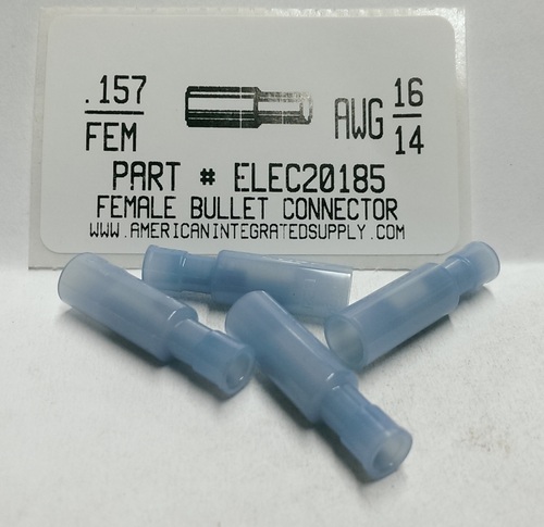 .157 F-BULLET CONNECTOR 16-14G NYLON INSULATED SOLDERLESS TERMINAL