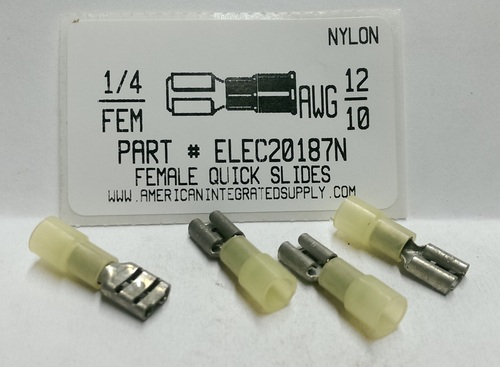 .250 F Q-DISCONNECT 12-10 GAUGE NYLON INSULATED SOLDERLESS TERMINAL