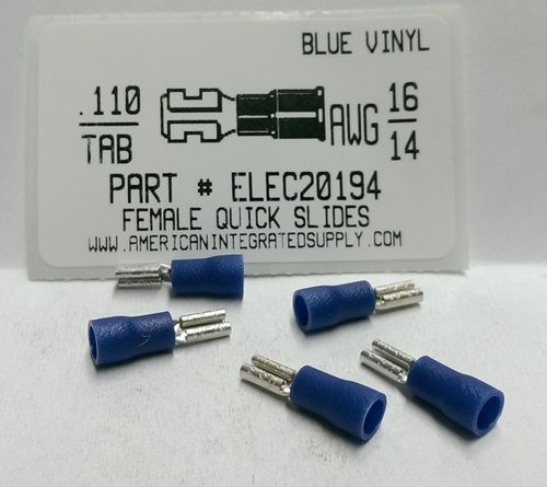 .110 F Q-DISCONNECT 16-14 GAUGE VINYL INSULATED SOLDERLESS TERMINAL