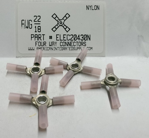 FOUR WAY 22-18 GAUGE NYLON INSULATED SOLDERLESS TERMINAL