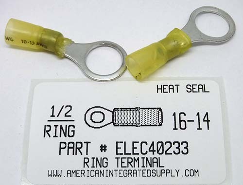 HEAT SHRINK 12-10 GAUGE 1/2 RING TERMINAL