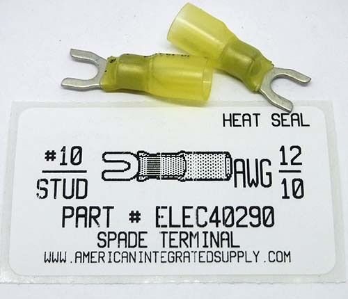 HEAT SHRINK 12-10 GAUGE #10 SPADE TERMINAL