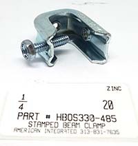 1/4 BEAM CLAMP STAMPED STEEL ZINC