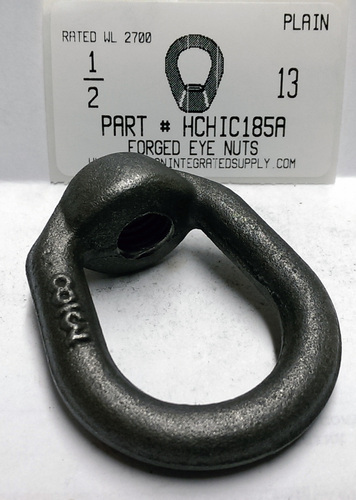 1/2-13 FORGED EYE NUT RATED CAPACITY 2250 LBS