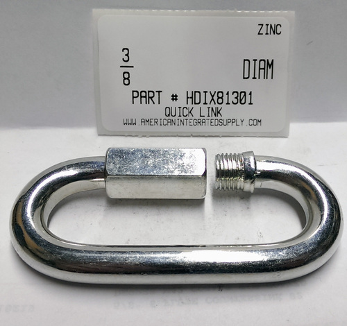 3/8 QUICK LINK ZINC RATED CAPACITY 2640LBS