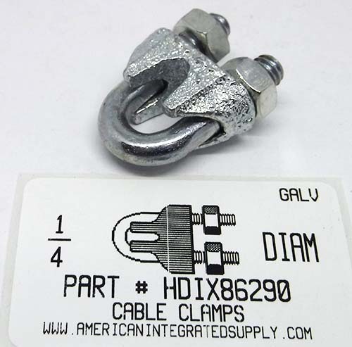 1/4 WIRE ROPE CLIPS MALLEABLE ZINC