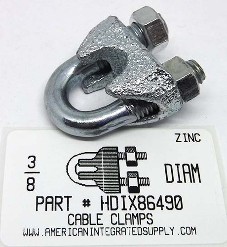 3/8 WIRE ROPE CLIPS MALLEABLE ZINC