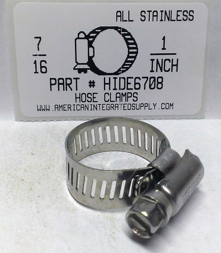 7/16"-1" ALL STAINLESS HOSE CLAMP