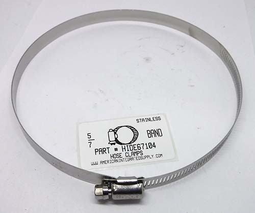 5"-7" ALL STAINLESS HOSE CLAMP