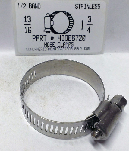 13/16"-1-3/4" ALL STAINLESS HOSE CLAMP