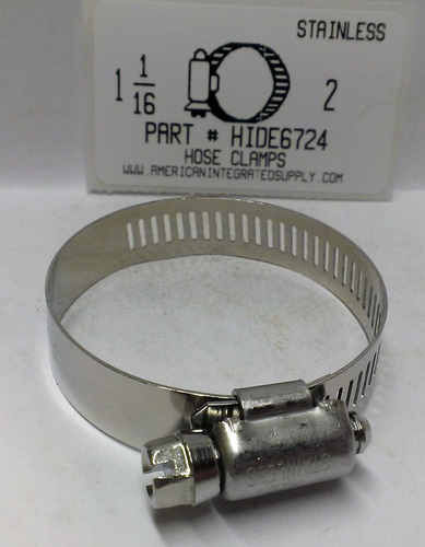 1-1/16"-2" ALL STAINLESS HOSE CLAMP