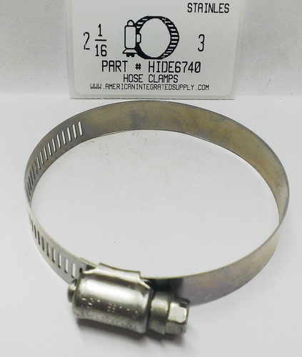 2-1/16"-3" ALL STAINLESS HOSE CLAMP