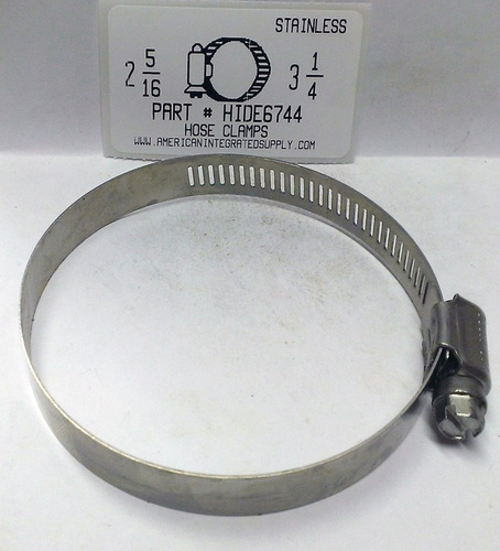 2-5/16"-3 1/4" ALL STAINLESS HOSE CLAMP