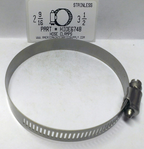 2-9/16"-3-1/2" ALL STAINLESS HOSE CLAMP