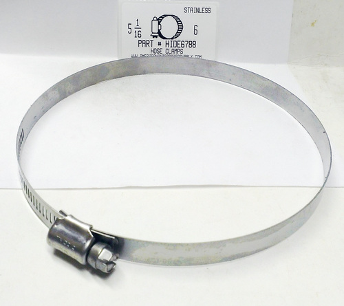 5-1/16"-6" ALL STAINLESS HOSE CLAMP