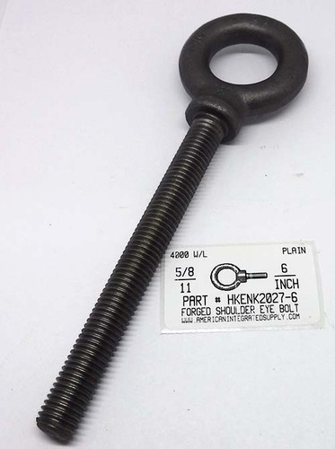 5/8-11X6" FORGED EYE BOLT SHOULDER PATTERN PLAIN