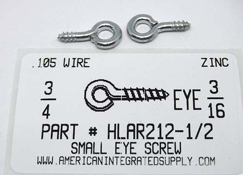 3/4 SCREW EYE SMALL EYE STL ZP