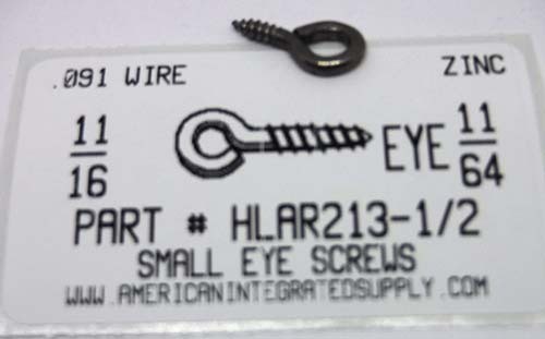 11/16 SCREW EYE SMALL EYE STL ZP