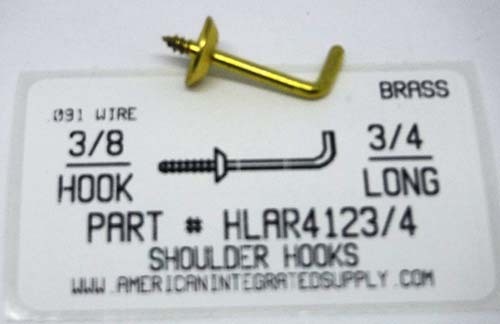 3/4" SHOULDER HOOK BRASS .091"W 3/8"HOOK 7/16"BASE 11/32"STEM 7/32"THRD