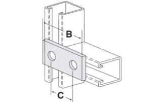 2-HOLE SPLICE PLATE 3 1/2 STEEL EG