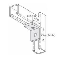 2-HOLE CORNER BRACKET 1/4 X 1 5/8 STEEL EG