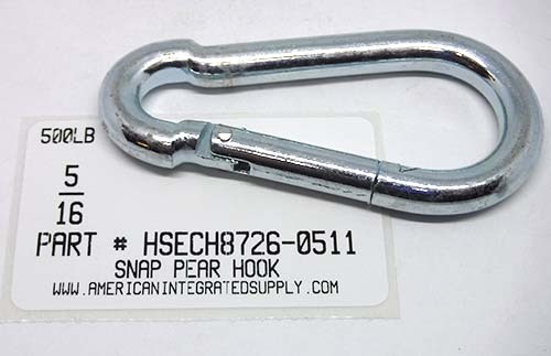 5/16 SNAP PEAR HOOK RATED CAPACITY 300LB