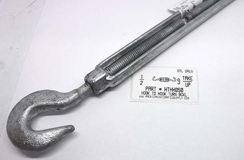 1/2X9 HOOK/HOOK TURNBUCKLE HOT DIPPED GALVANIZED