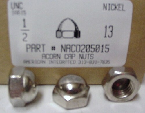 1/2-13 ACORN CAP NUT ZINC ALLOY NICKEL PLATED