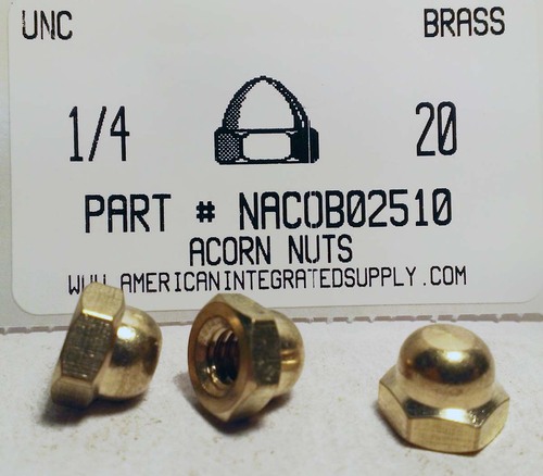 1/4-20 ACORN CAP NUT BRASS