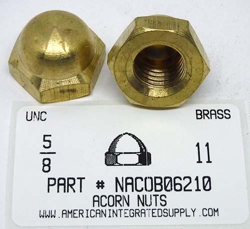 5/8-11 ACORN CAP NUT BRASS