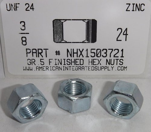 3/8-24 HEX NUT GRADE 5 FIN