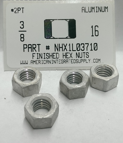 3/8-16 FINISHED HEX NUT 6061T6 ALUMINUM