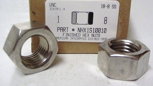 1"-8 FINISHED HEX NUT 18-8 STAINLESS STEEL