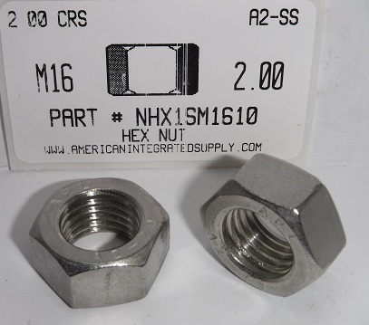 M16-2.00 HEX NUT A2 STAINLESS STEEL D934